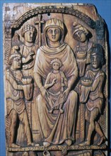 Ivory panel of the adoration of the magi, 6th century. Artist: Unknown