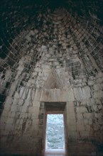 Interior of the Mycenaean 'Treasury of Atreus'. Artist: Unknown