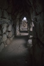 Interior of the Mycenaean palace-fortress at Tiryns in Greece, 13th century BC. Artist: Unknown