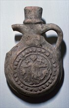 Pilgrim flask for the shrine of St Menas, 6th century. Artist: Unknown