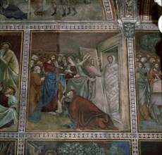 Fresco of the raising of Lazarus, 14th century. Artist: Unknown