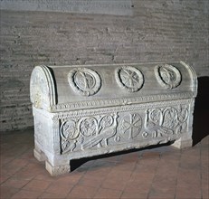 The sarcophagus of Bishop Theodorus, 5th century. Artist: Unknown