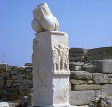 Phallic pillar in a sanctuary of Apollo, 4th century BC. Artist: Unknown