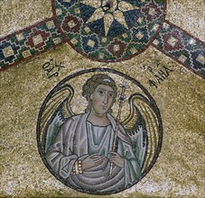 A byzantine mosaic of the Archangel Raphael, 11th century. Artist: Unknown