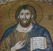 A Byzantine mosaic of Christ Pantocrator, 11th century. Artist: Unknown