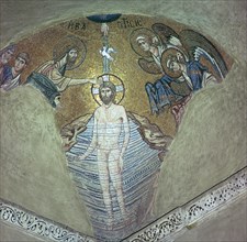 Byzantine mosaic of the baptism of Christ, 11th century. Artist: Unknown