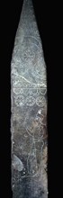 Punic stela of a priest holding a child. Artist: Unknown