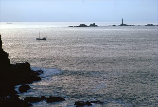 Longships Lighthouse from Lands End.