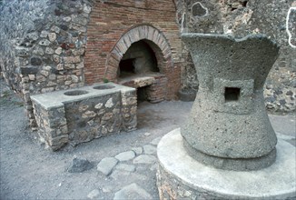 Bakery in Pompeii, 1st century. Creator: Unknown.