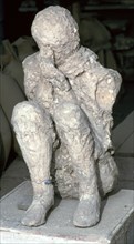 Cast of a victim of the eruption of Vesuvius, 1st century. Creator: Unknown.