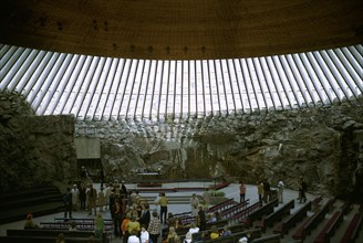 Interior of Temppeliaukio Church, 1960s. Artist: Unknown