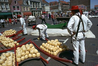 Cheese market in Holland.