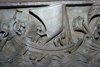 Roman relief of a merchant ship. Artist: Unknown