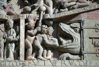 Detail from the west front of Conques Abbey, 11th century. Artist: Unknown