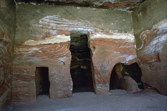 Interior of a Nabatean Monument. Artist: Unknown