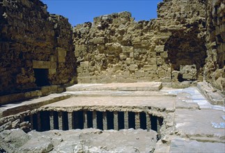 Roman Baths showing a hypocaust., c.4th century BC. Artist: Unknown