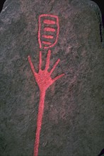 Hand inscribed on stone, Bronze Age. Artist: Unknown