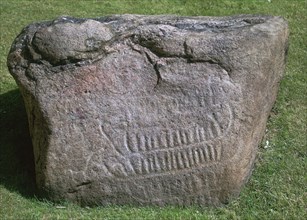 Decorated stone, Bronze age. Artist: Unknown