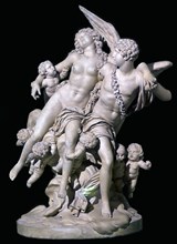 Statue of Psyche and Eros, 18th century. Artist: Claude Michel