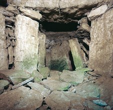 Interior of Neolithic burial chamber, 26th century BC. Artist: Unknown