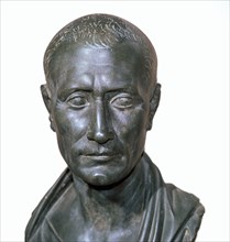 Roman bronze portrait bust of Julius Caesar, 1st century BC. Artist: Unknown