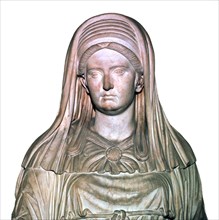 Roman statue of the High Priestess of Vesta. Artist: Unknown