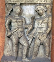 Depiction of Roman gladiators. Artist: Unknown