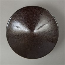 Conical Cizhou-type bowl with spotted iron-rust décor, 1980s. Artist: Unknown.