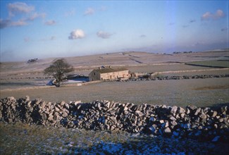 Limestone Walls in winter, Peak District, Derbyshire, 20th century. Artist: CM Dixon.