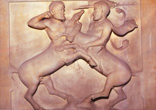 Two Centaurs Fighting over a young deer, Late 5th century BC, (20th century). Artist: Unknown.