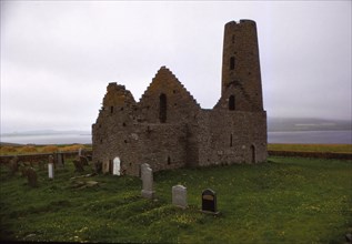 Church of St. Magnus, 12th century, Isle of Egilsay, Orkney, Scotland, 20th century. Artist: CM Dixon.
