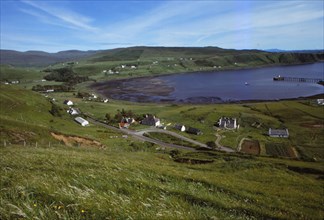 Uig village & bay, Isle of Skye, Scotland, 20th century. Artist: CM Dixon.