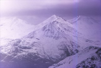 Peaks of the Mamore Forest, from Coire Guibhsachan, Inverness-shire, Scotland, 20th century.  Artist: CM Dixon.