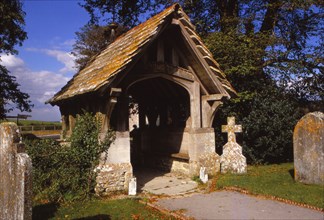 Lychgate of Winfrith Newburgh Church, Dorset, 20th century. Artist: CM Dixon.