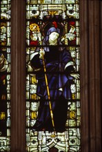 St. Brigid in West Window of Hereford Cathedral, 20th century. Artist: CM Dixon.