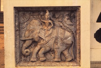 Guard Stone Figure at Entrance of Buddhist Temple, Sri Lanka, 20th century. Artist: Unknown.