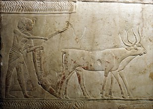 Ploughing from an Egyptian Stele, 18th Dynasty, 1332BC-1323 BC. Artist: Unknown.