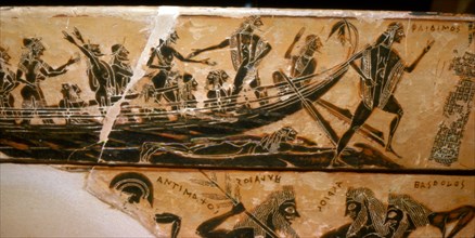 Detail from the Francois Vase, c6th century BC. Artists: Ergotimos, Kleitias.