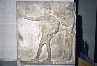 Hermes. Greek relief from Thasos, Greece, c470 BC.  Artist: Unknown.