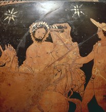 Hades carries off Persephone, detail of Red-figure Volute Krater, c380 BC Artist: Iliupersis Painter.