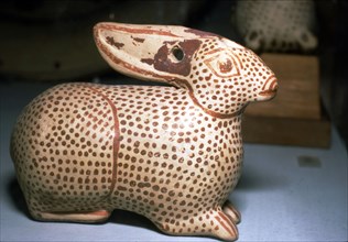 Greek vase in the form of a Hare, Corinthian period, circa early 6th century.