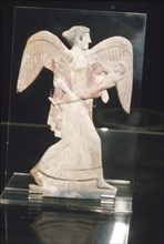 Greek Terracotta, Eos, goddess of Dawn, carries Kephalos, c450 BC. Artist: Unknown.