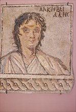 Greek mosaic, Alcibiades, c450BC-c404 BC Artist: Unknown.