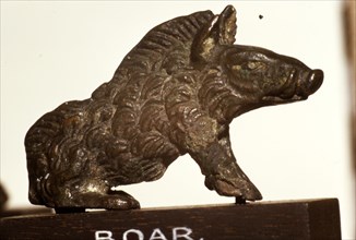 Bronze Boar found at Colchester, Essex, Roman Period, c2nd-3rd century Artist: Unknown.