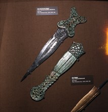 Celtic Dagger and Sheath in Iron and Bronze, c600BC-c550BC Artist: Unknown.