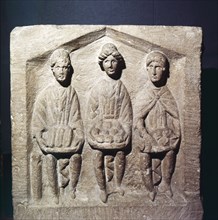 Three Mother Goddesses, Celtic, c1st century. Artist: Unknown.