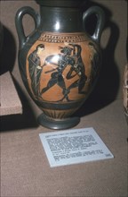 Amphora, Theseus and the Minotaur, 6th century BC.  Artist: Unknown.