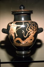 Herakles fights the Lernaean Hydra, Attic Vase, 450 BC. Artist: Unknown.
