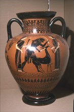 Herakles and the Hind of Ceryneia, Attic Amphora Vase,  c540BC.  Artist: Unknown.