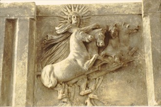 Sol. Roman Sun-God in his chariot, relief at Pergamon Museum, c400-370 BC. Artist: Unknown.